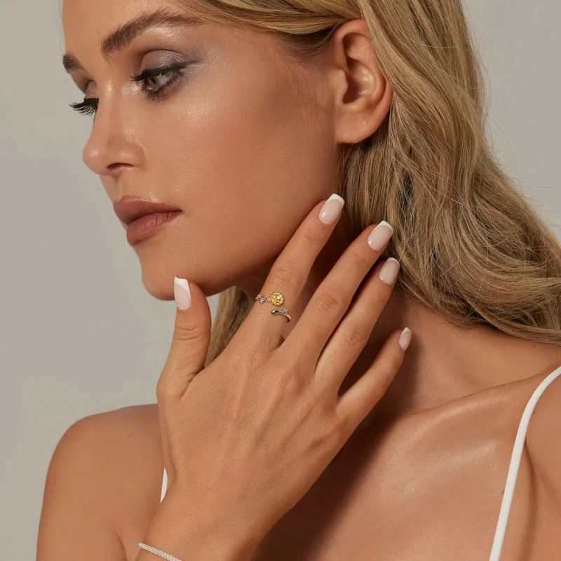 (immagine per) Anello girasole stile PANDORA - BSR549-E - Visualizza 7
