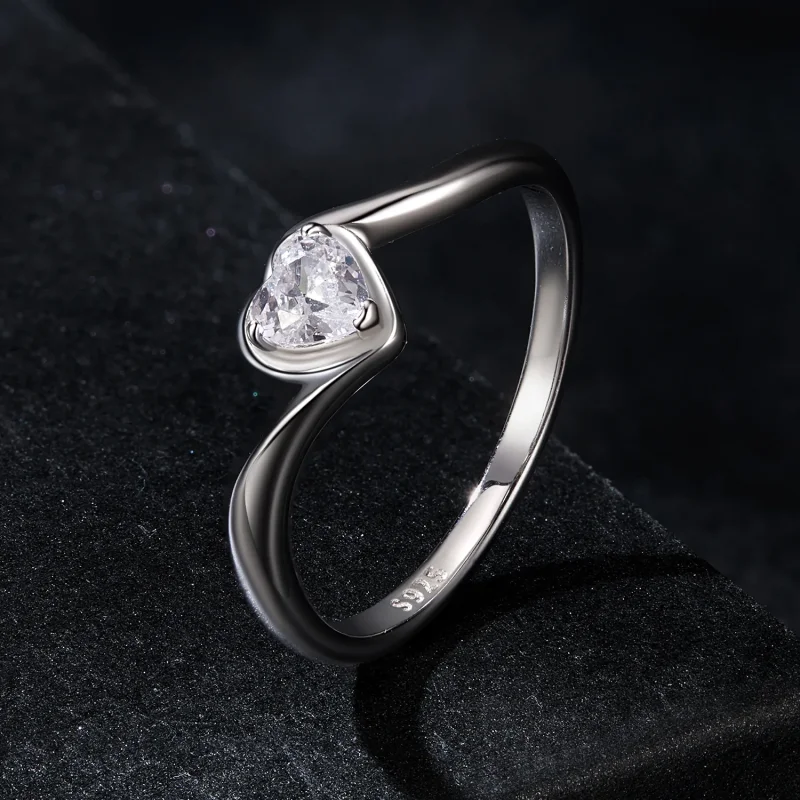 (immagine per) Anello in moissanite d'amore squisito stile PANDORA (un certificato) - MSR047 - Visualizza 2