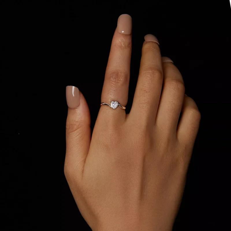 (immagine per) Anello in moissanite d'amore squisito stile PANDORA (un certificato) - MSR047 - Visualizza 5