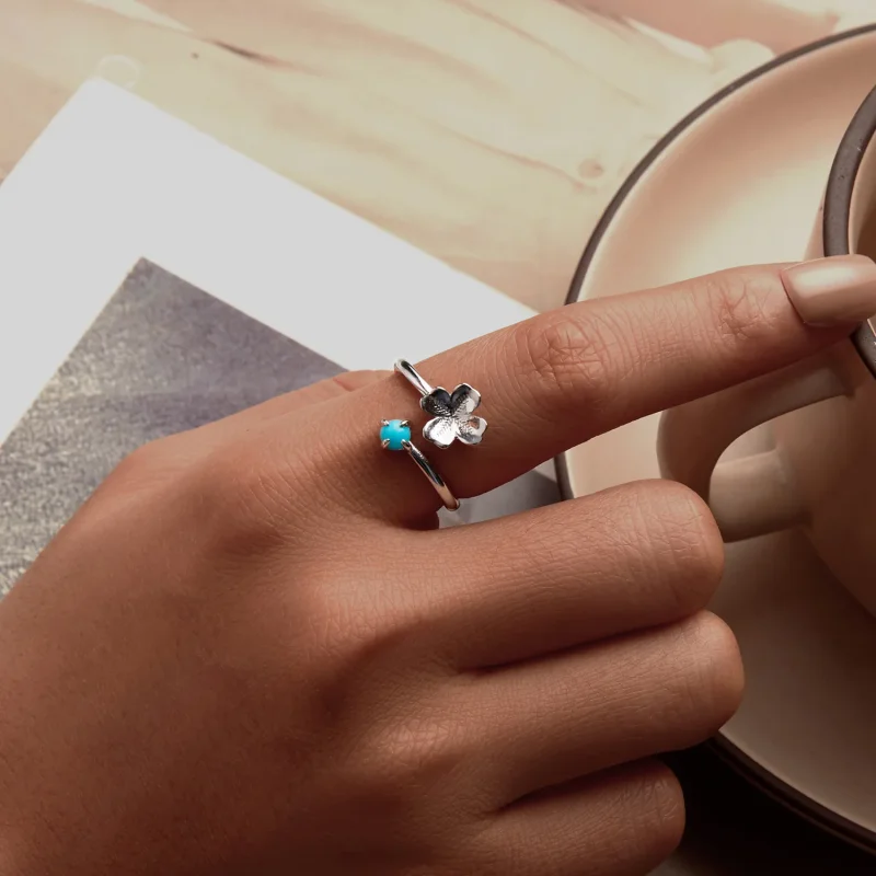 (immagine per) Anello quadrifoglio stile PANDORA - SCR1023-E - Visualizza 5