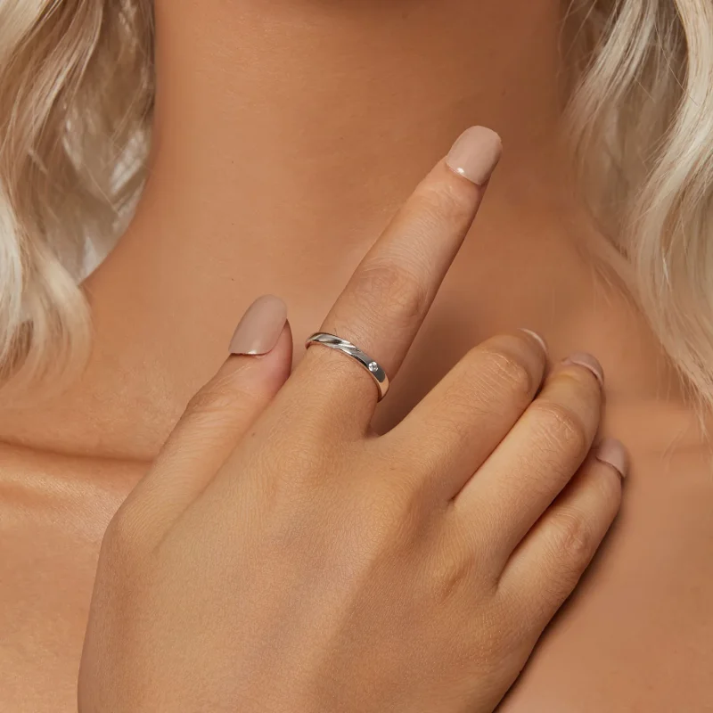 (immagine per) Anello semplice stile PANDORA - BSR524 - Visualizza 4