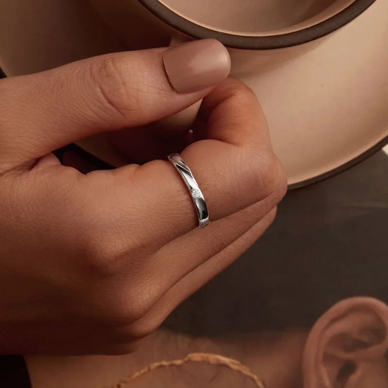 (immagine per) Anello semplice stile PANDORA - BSR524 - Visualizza 7