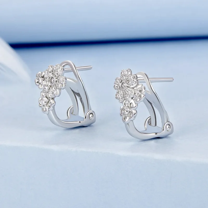 (immagine per) Bottoni per orecchie a fiore piccolo stile PANDORA - BSE975 - Visualizza 2