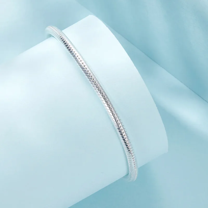(immagine per) Bracciale base in osso di serpente Forever Love stile PANDORA - SCB272 - Visualizza 2