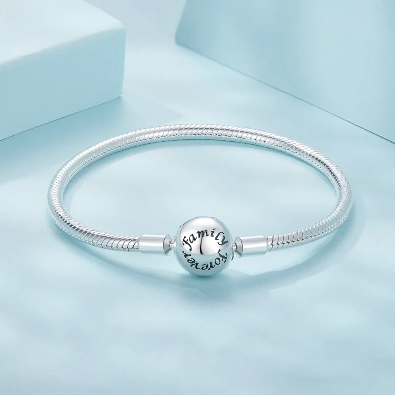 (immagine per) Bracciale base in osso di serpente Forever Love stile PANDORA - SCB272 - Visualizza 3