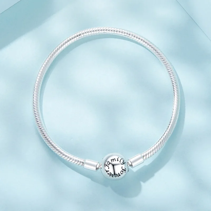 (immagine per) Bracciale base in osso di serpente Forever Love stile PANDORA - SCB272 - Visualizza 4