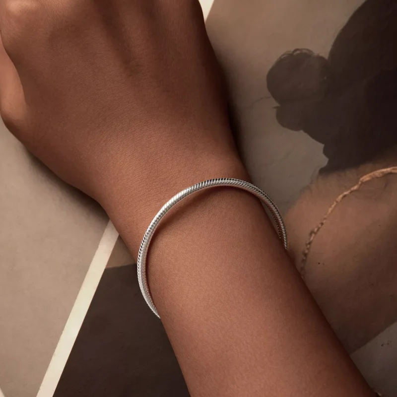 (immagine per) Bracciale base in osso di serpente Forever Love stile PANDORA - SCB272 - Visualizza 5