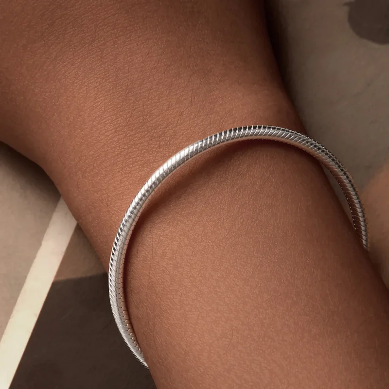 (immagine per) Bracciale base in osso di serpente Forever Love stile PANDORA - SCB272 - Visualizza 6