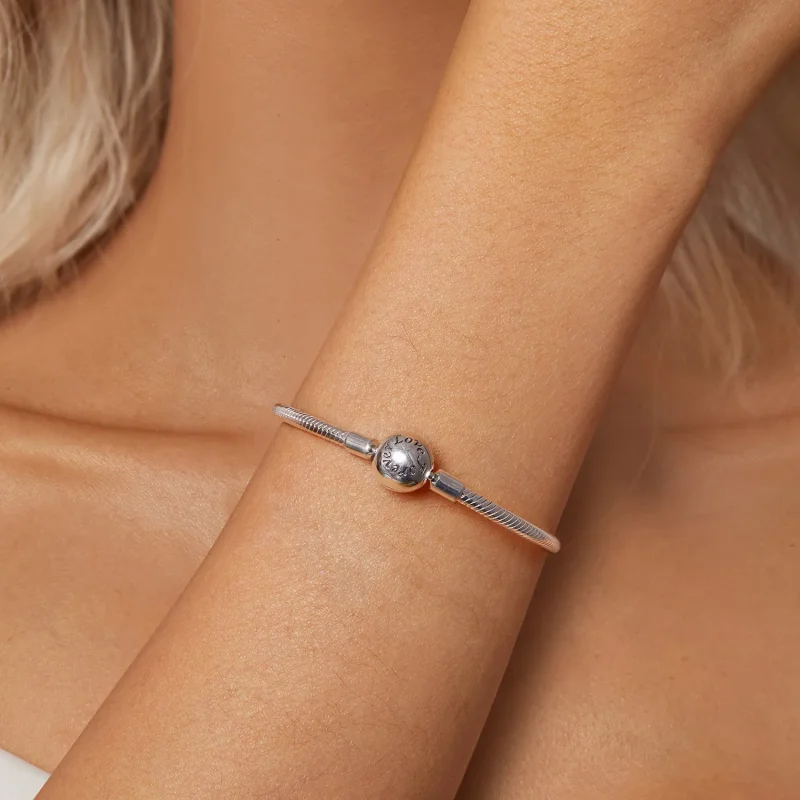 (immagine per) Bracciale base in osso di serpente Forever Love stile PANDORA - SCB272 - Visualizza 7