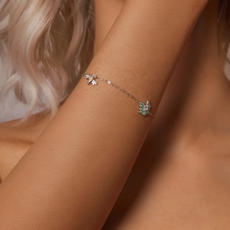 (immagine per) Bracciale con ape margherita stile PANDORA - SCB270 - Visualizza 6