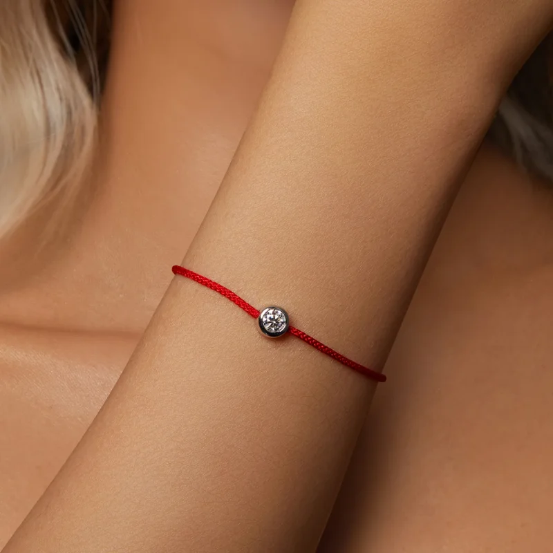 (immagine per) Bracciale in corda rossa Moissanite squisito stile PANDORA (un certificato) - MS - Visualizza 4