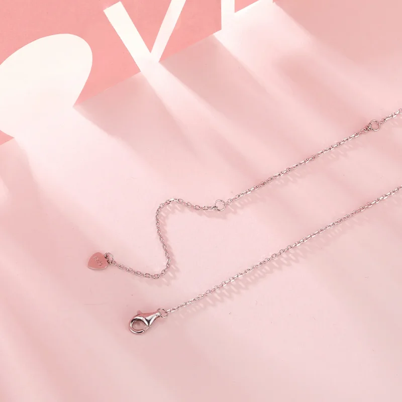 (immagine per) Catena a forma di Y con conchiglia bianca con battito del cuore stile PANDORA - - Visualizza 4