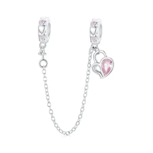 (immagine per) Catena di sicurezza con lucchetto a cuore PANDORA Style Lover - BSC975