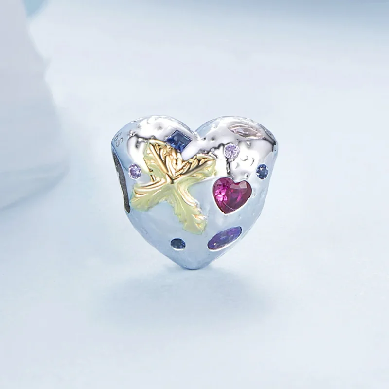(immagine per) Ciondolo a forma di cuore con croce vintage stile PANDORA - BSC1006 - Visualizza 2