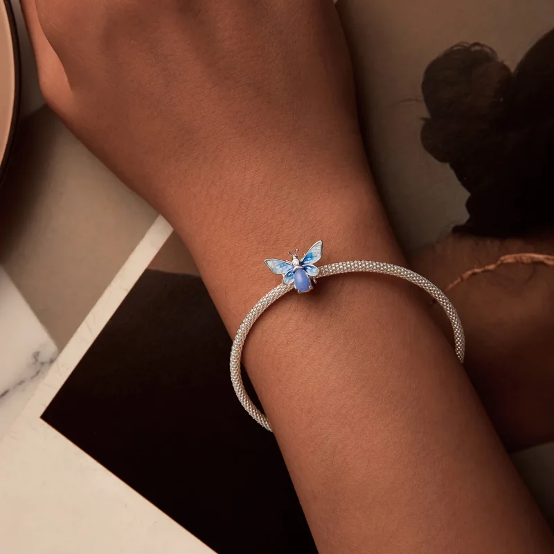 (immagine per) Ciondolo ape blu luminoso stile PANDORA - SCC2734 - Visualizza 2