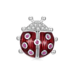 (immagine per) Ciondolo coccinella che si illumina al buio in stile PANDORA - SCC2735
