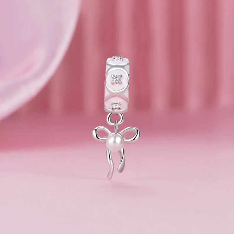 (immagine per) Ciondolo con fibbia di posizionamento dell'arco da balletto stile PANDORA - SCC2 - Visualizza 2