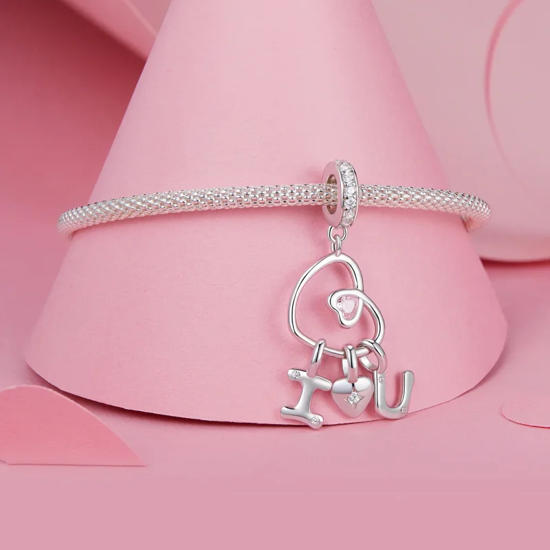 (immagine per) Ciondolo d'amore con lettera di San Valentino in stile PANDORA - BSC972 - Visualizza 3
