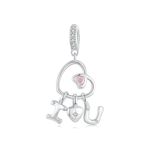 (immagine per) Ciondolo d'amore con lettera di San Valentino in stile PANDORA - BSC972