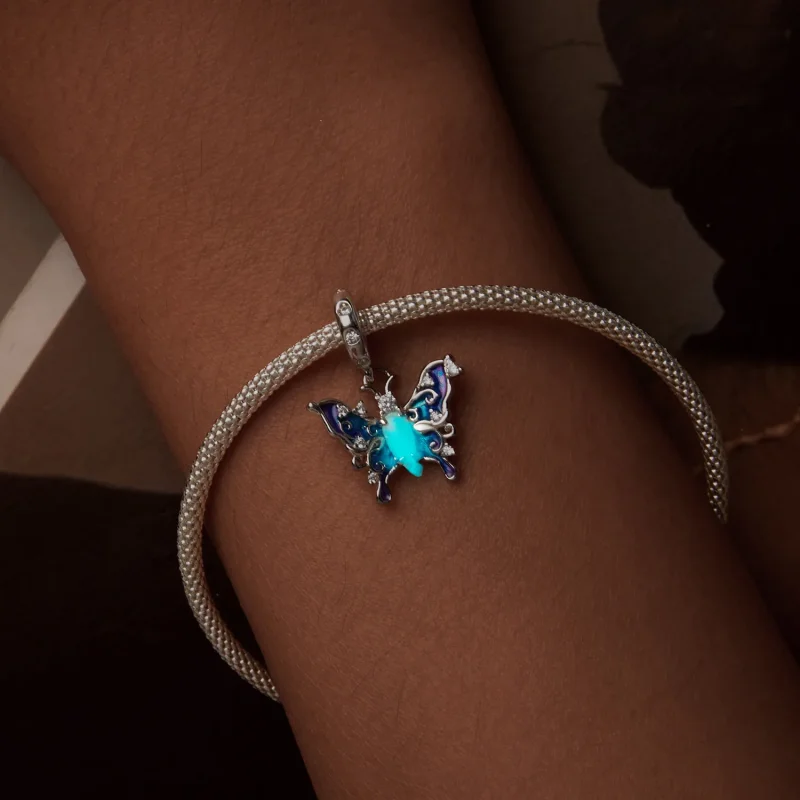 (immagine per) Ciondolo farfalla colorata luminosa stile PANDORA - SCC2731 - Visualizza 5