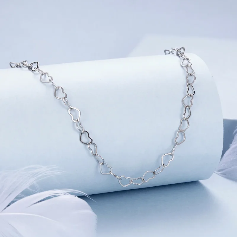 (immagine per) Collana a catena a cuore stile PANDORA - BSA005 - Visualizza 2