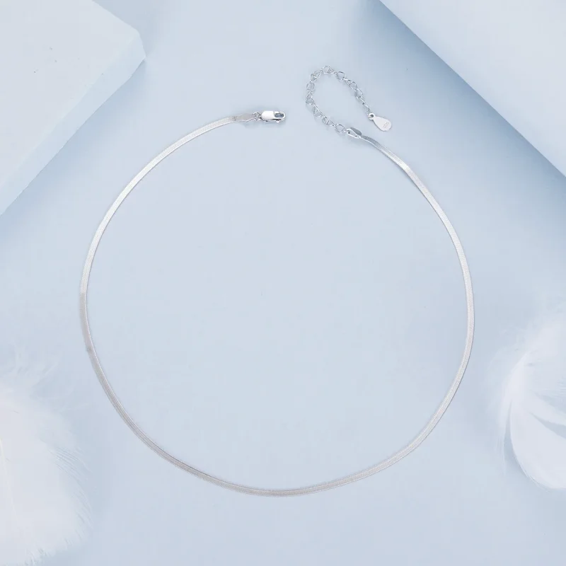 (immagine per) Collana base con catena in osso di serpente stile PANDORA - BSA008 - Visualizza 3
