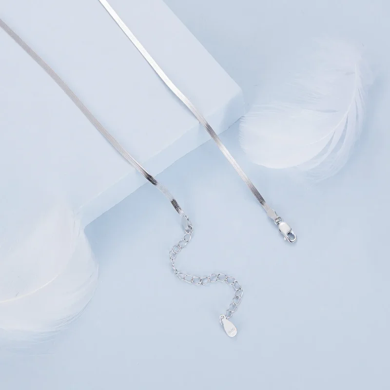 (immagine per) Collana base con catena in osso di serpente stile PANDORA - BSA008 - Visualizza 4