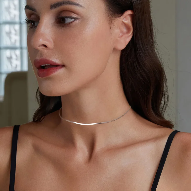 (immagine per) Collana base con catena in osso di serpente stile PANDORA - BSA008 - Visualizza 6
