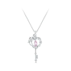 (immagine per) Collana con chiave a cuore a forma di farfalla stile PANDORA - SCN518