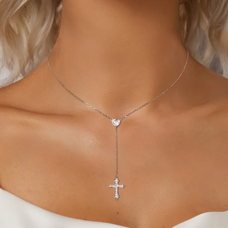 (immagine per) Collana con croce stile PANDORA - BSN384 - Visualizza 5