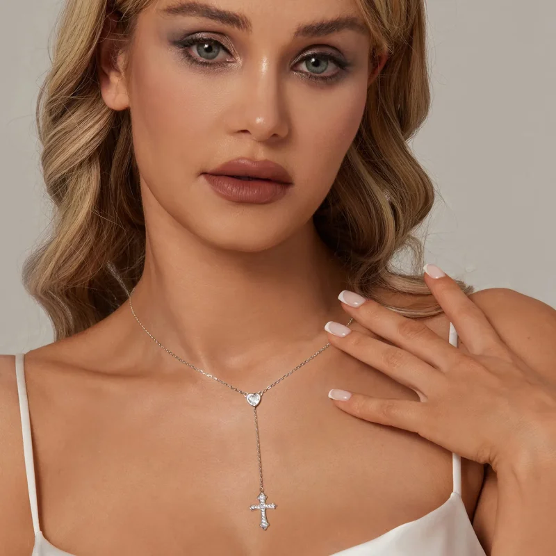 (immagine per) Collana con croce stile PANDORA - BSN384 - Visualizza 6
