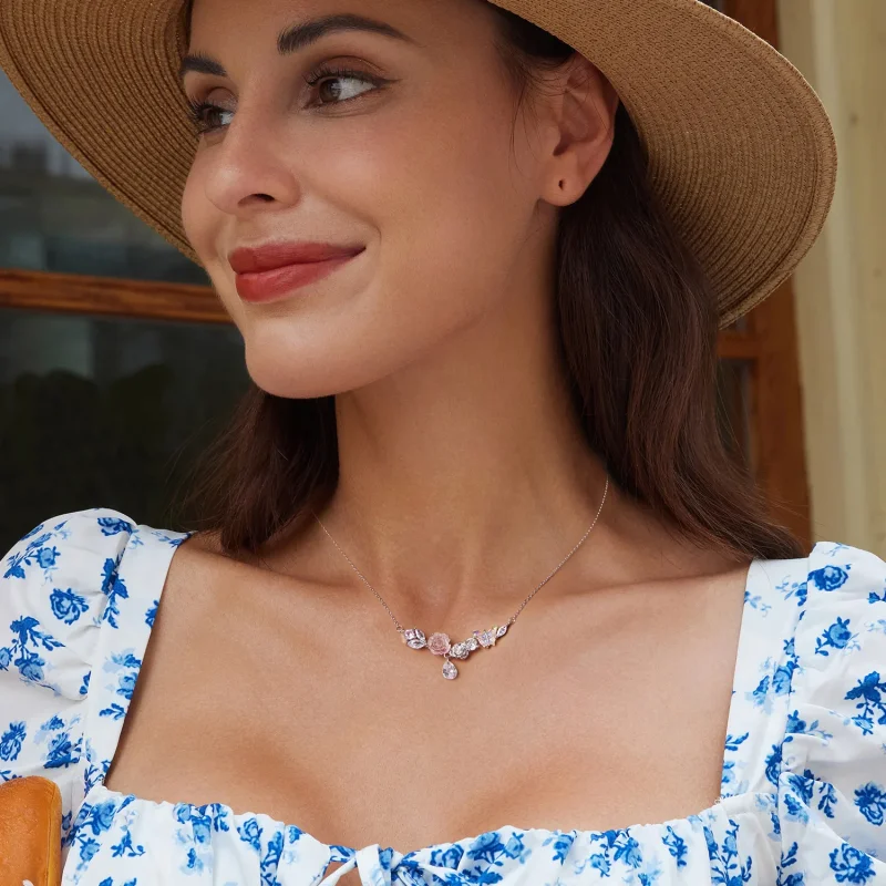 (immagine per) Collana con fiori di farfalla fantasy stile PANDORA - SCN521 - Visualizza 6
