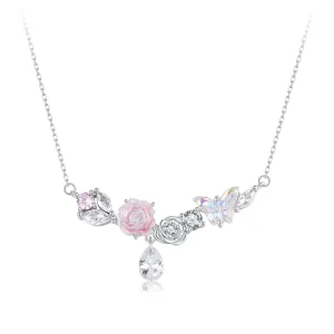 (immagine per) Collana con fiori di farfalla fantasy stile PANDORA - SCN521