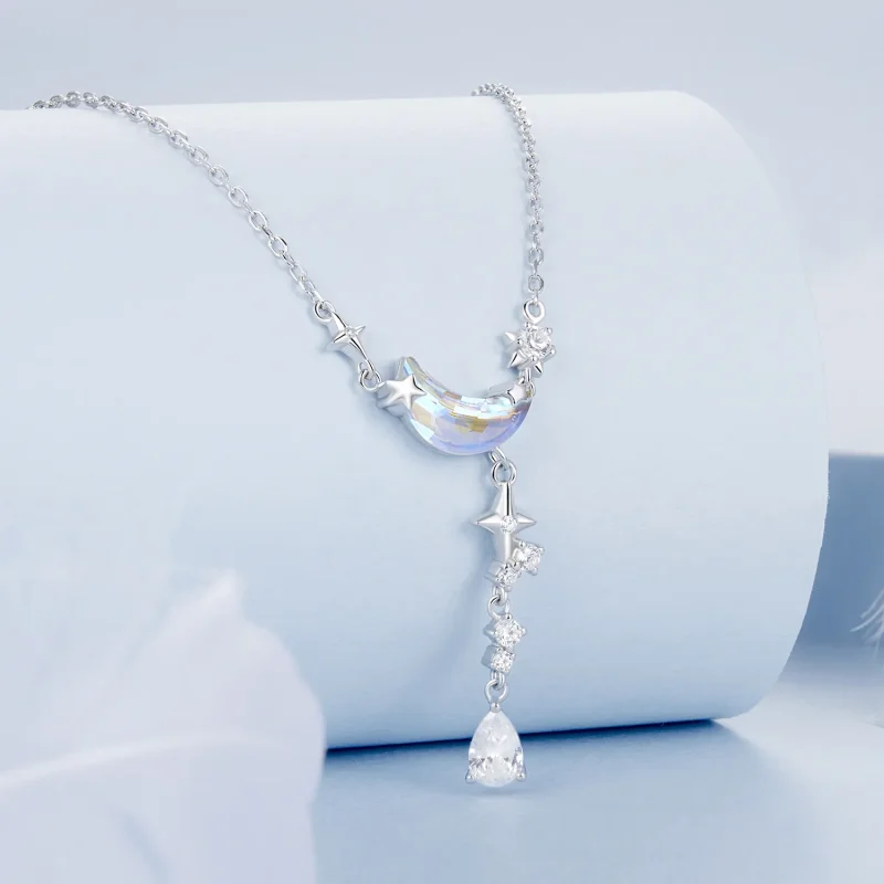(immagine per) Collana con galassia al tramonto della luna in stile PANDORA - BSN380 - Visualizza 2