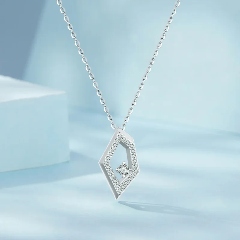 (immagine per) Collana con scintillii geometrici stile PANDORA - SCN517 - Visualizza 3