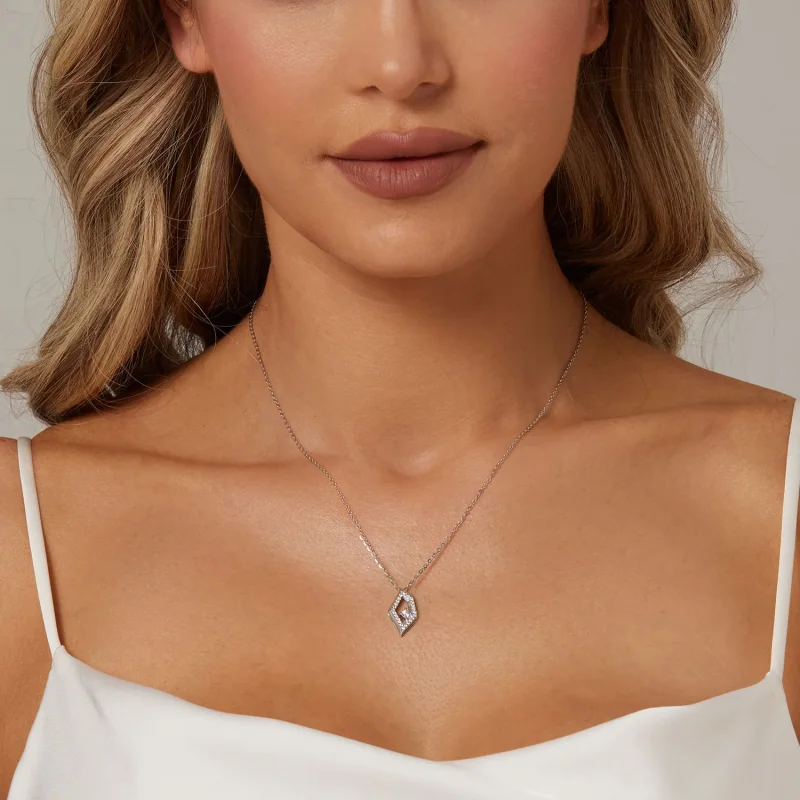 (immagine per) Collana con scintillii geometrici stile PANDORA - SCN517 - Visualizza 6