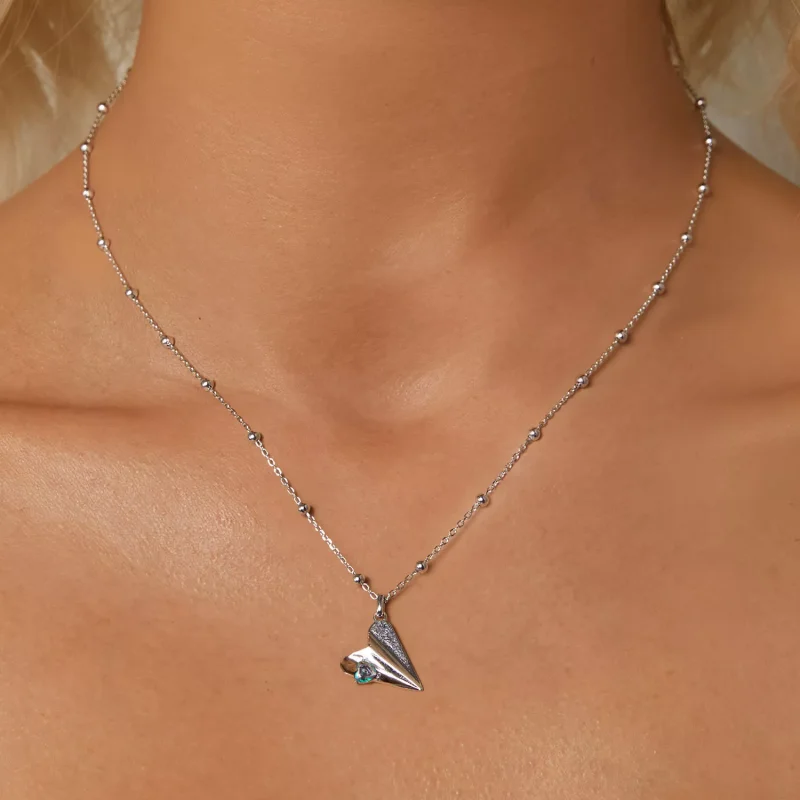 (immagine per) Collana PANDORA stile aeroplano di colore nero - SCN516 - Visualizza 5