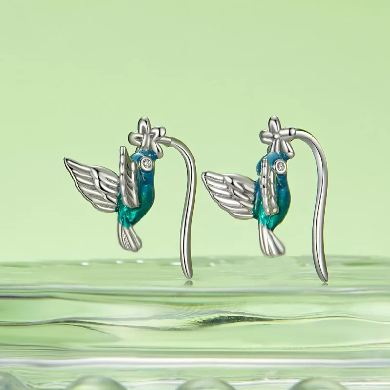 (immagine per) Gancio per l'orecchio colibrì stile PANDORA - BSE990 - Visualizza 3