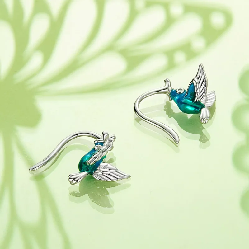 (immagine per) Gancio per l'orecchio colibrì stile PANDORA - BSE990 - Visualizza 4