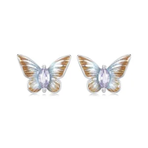 (immagine per) Orecchini a bottone con farfalla graziosa stile PANDORA - BSE993