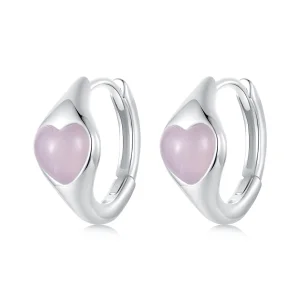 (immagine per) Orecchini a cuore rosa stile PANDORA - BSE1000