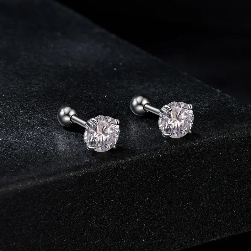 (immagine per) Orecchini a sfera in filo con motivo Moissanite stile PANDORA (due certificati) - Visualizza 2