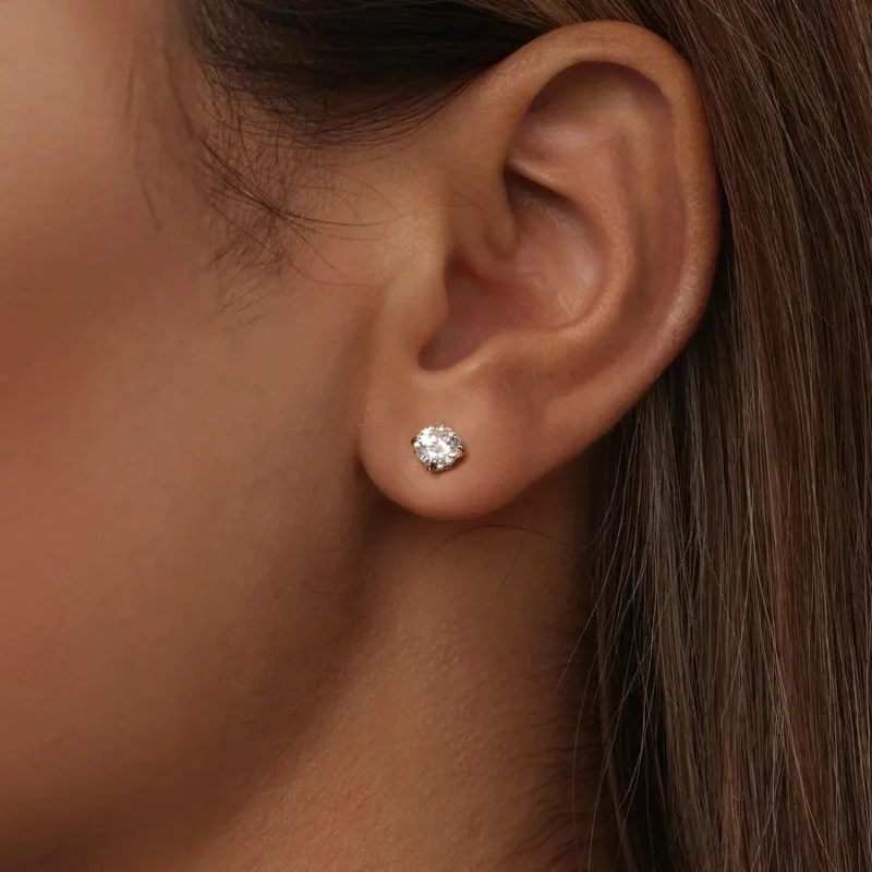 (immagine per) Orecchini a sfera in filo con motivo Moissanite stile PANDORA (due certificati) - Visualizza 5
