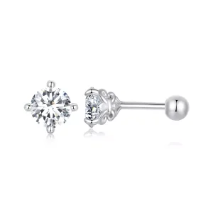 (immagine per) Orecchini a sfera in filo con motivo Moissanite stile PANDORA (due certificati) - MSE050