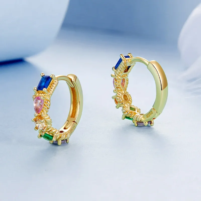 (immagine per) Orecchini colorati stile PANDORA - BSE974 - Visualizza 3