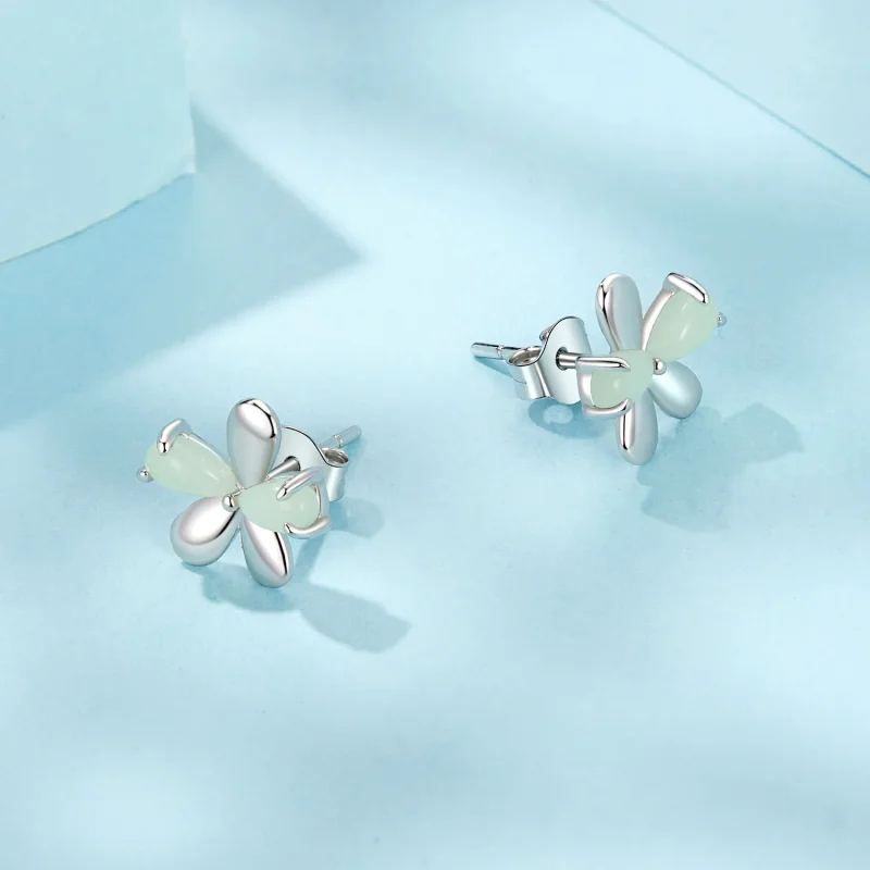 (immagine per) Orecchini con fiori luminosi stile PANDORA - SCE1714 - Visualizza 3