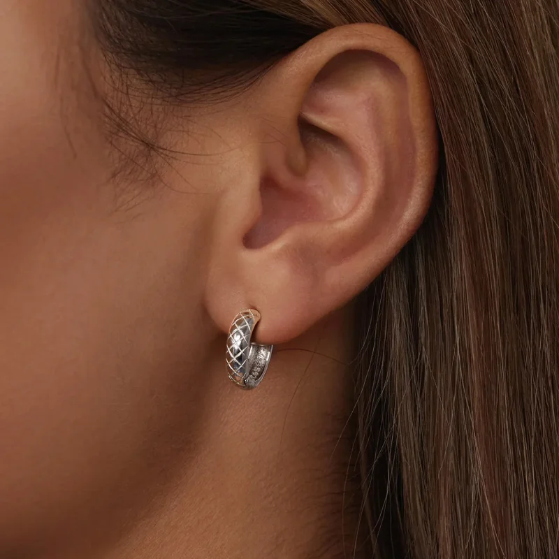 (immagine per) Orecchini con motivo diamante stile PANDORA - BSE983 - Visualizza 5