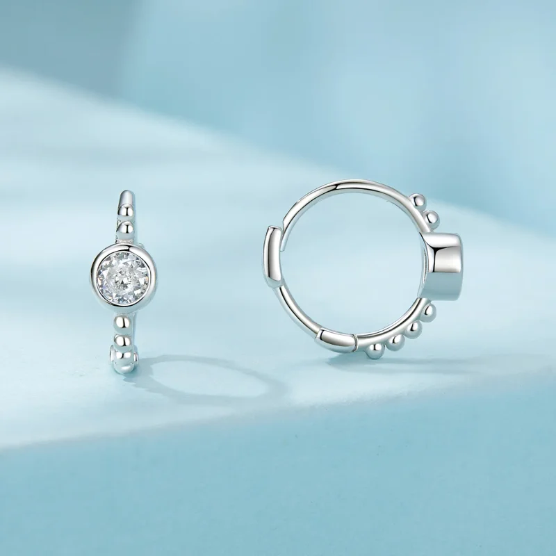 (immagine per) Orecchini con perline semplici in argento sterling stile PANDORA - SCE1731 - Visualizza 2