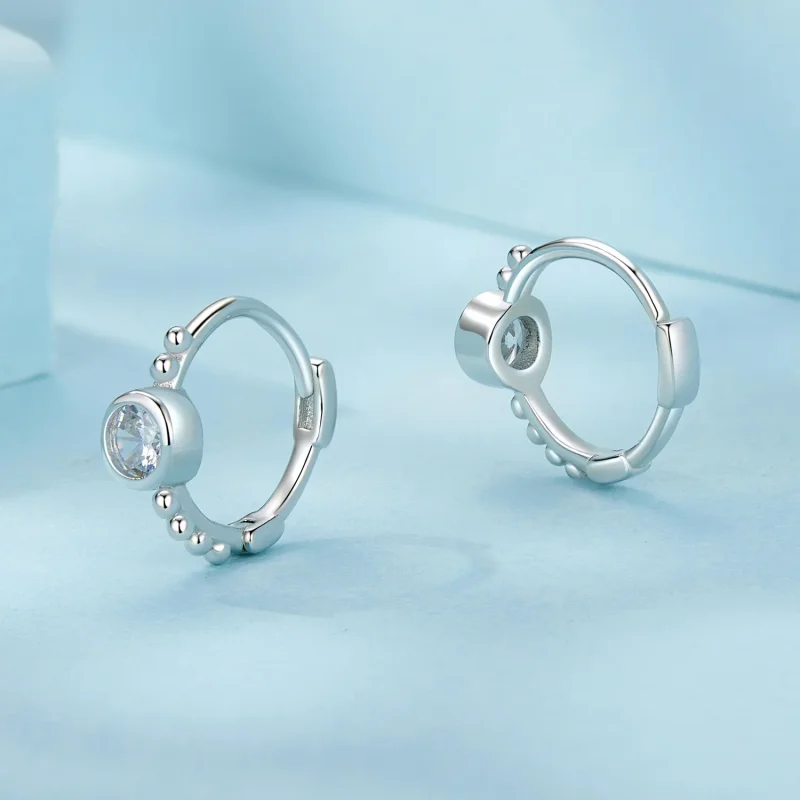 (immagine per) Orecchini con perline semplici in argento sterling stile PANDORA - SCE1731 - Visualizza 3