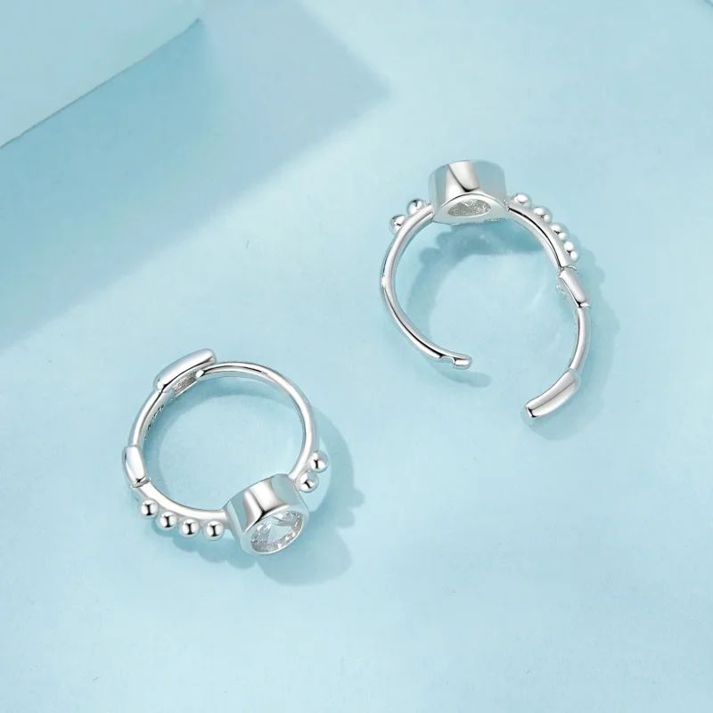 (immagine per) Orecchini con perline semplici in argento sterling stile PANDORA - SCE1731 - Visualizza 4